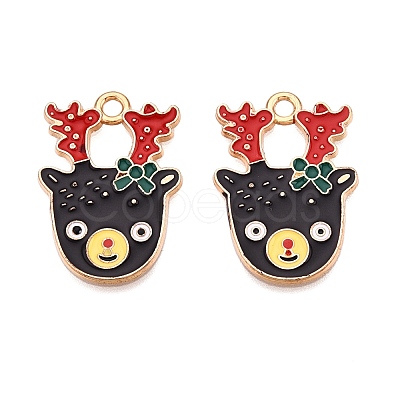 Christmas Theme Alloy Enamel Pendants ENAM-T020-10D-1