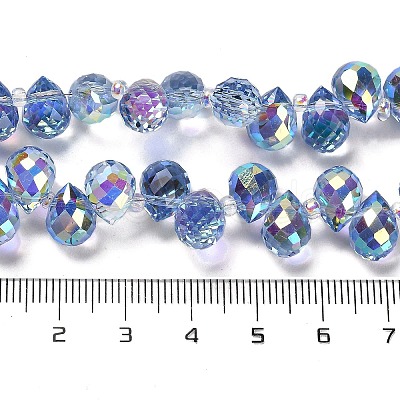 Electroplate Glass Beads Strands EGLA-D030-17B-1