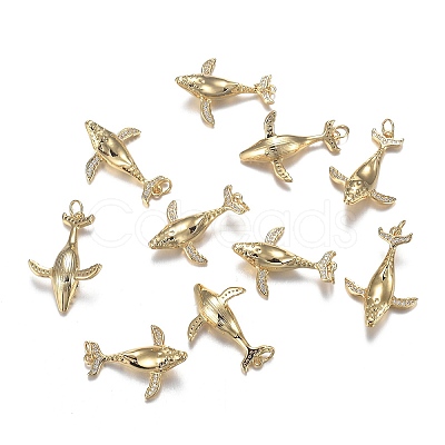 Brass Micro Clear Cubic Zirconia Pendants X-ZIRC-F120-072G-1