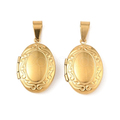 316 Stainless Steel Locket Pendants STAS-K321-05G-1