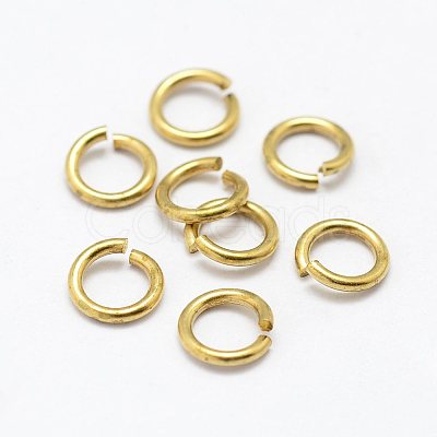 Brass Open Jump Rings KK-P096-08-C-1