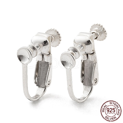 925 Sterling Silver Clip-on Earring Findings STER-M117-02S-1