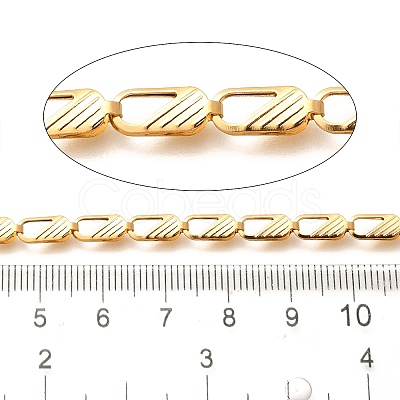 304 Stainless Steel Oval Link Chains CHS-H035-01G-1