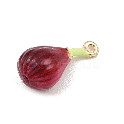 Fruit Alloy Enamel Pendants ENAM-P264-02E-G-1