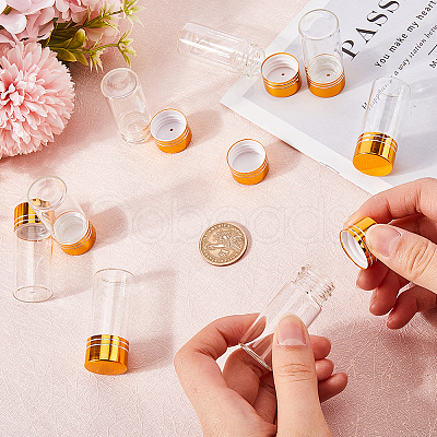 40Pcs Clear Glass Bottles Bead Containers CON-SC0001-15B-02-1