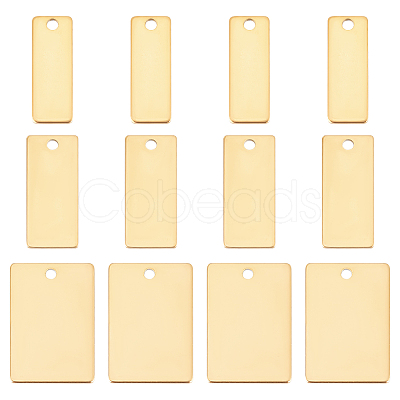 12Pcs 3 Style Ion Plating(IP) 201 Stainless Steel Pendant STAS-DC0006-02-1