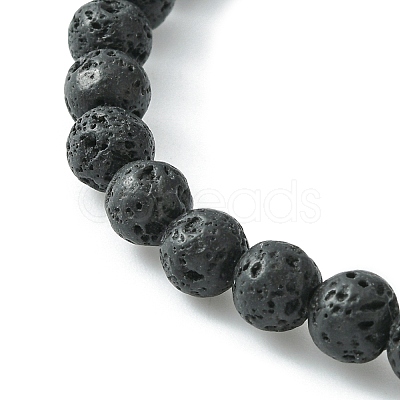 12Pcs 12 Style Twelve Constellations 304 Stainless Steel & Natural Lava Rock Beaded Stretch Bracelets Set BJEW-JB09463-1