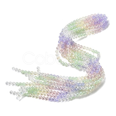 Electroplate Glass Beads Strands EGLA-D300-06-6mm-18-1