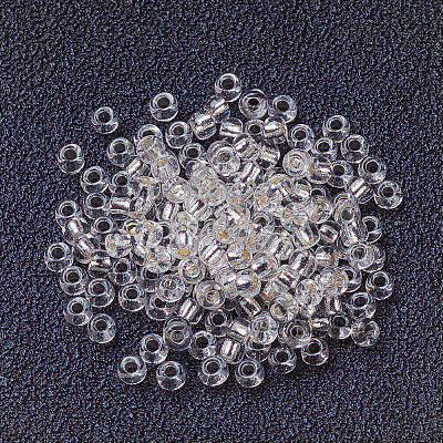 FGB 12/0 Grade A Transparent Silver Lined Round Glass Seed Beads X-SEED-A022-F12-34-1