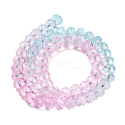 Transparent Painted Glass Beads Strands LS-DGLA-A034-T6mm-A22-1