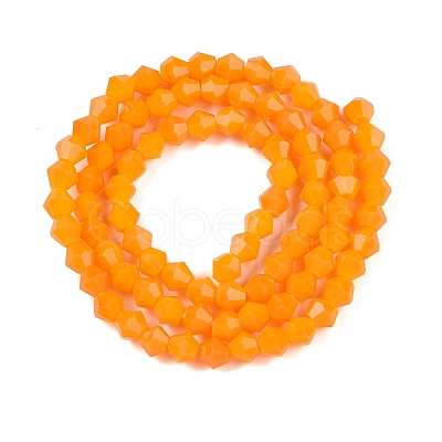 Opaque Solid Color Imitation Jade Glass Beads Strands EGLA-A039-P4mm-D04-1