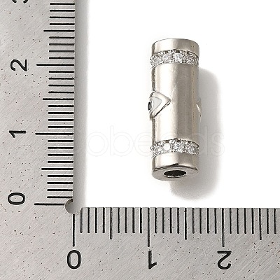 Rack Plating Brass Micro Pave Cubic Zirconia Beads KK-U019-10P-1