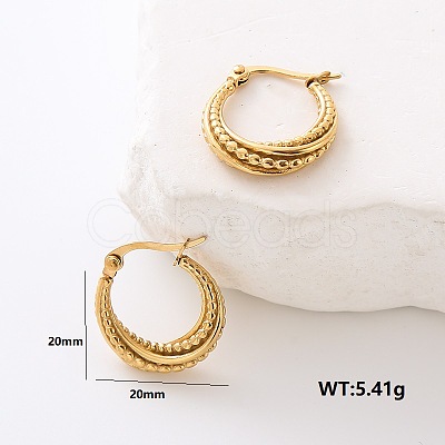 Stainless Steel Twist Hoop Earrings TE0534-5-1