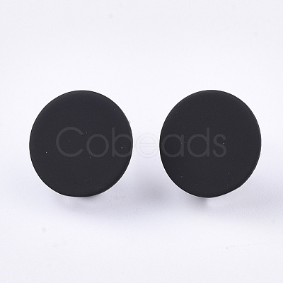 Spray Painted Iron Stud Earring Findings X-IFIN-S703-16A-1