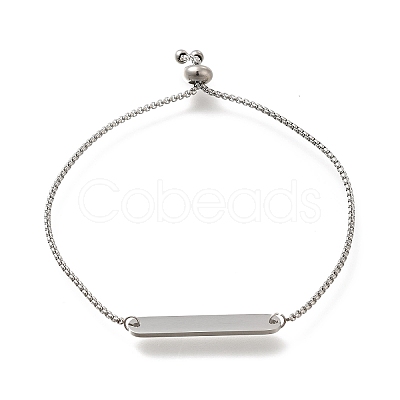 Non-Tarnish 304 Stainless Steel Box Chain Slider Bracelets BJEW-M233-03P-1
