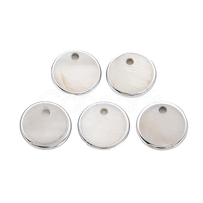 Natural Freshwater Shell Charms SHEL-T018-31B-1