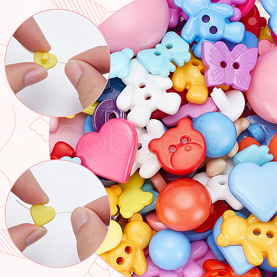 100G Plastic Buttons BUTT-SP0001-24-1