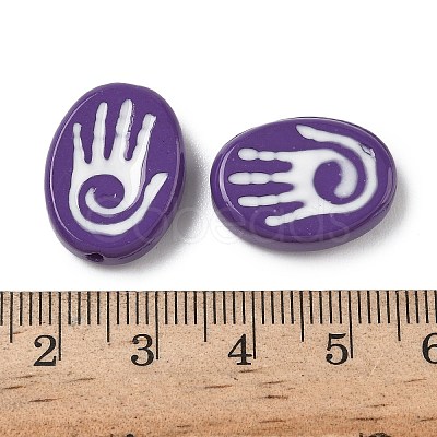 Baking Paint Glass Beads LAMP-D003-06E-1