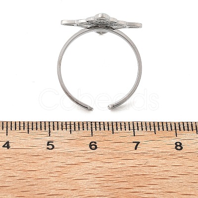 Synthetic Turquoise Finger Rings RJEW-I110-02P-01-1