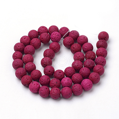 Synthetic Lava Rock Beads Strands G-S247-8mm-M-1-1