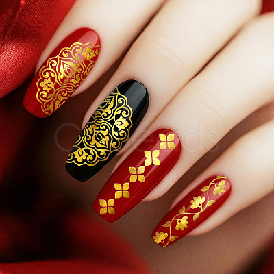 Stainless Steel DIY Nail Art Templates MRMJ-WH0092-203-1