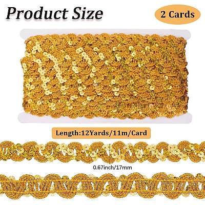 2Pcs Polyester Paillette Beads OCOR-CP0001-31A-1