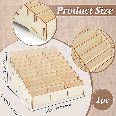 30 Grids Plywood Board Display Riser AJEW-WH0609-017D-1