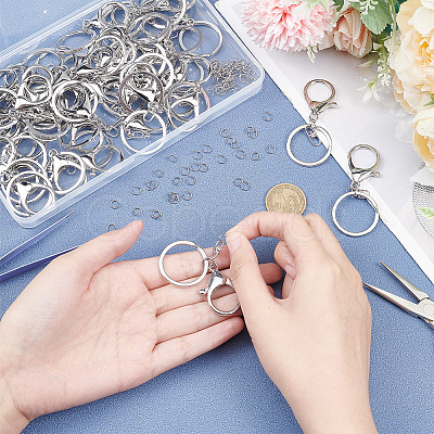 40Pcs Alloy Split Key Rings DIY-DR0001-13-1