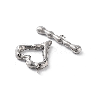 Non-Tarnish 304 Stainless Steel Toggle Clasps STAS-A092-08A-P-1