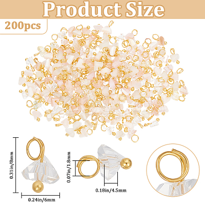 200Pcs Electroplate Glass Charms GLAA-BBC0001-06B-1