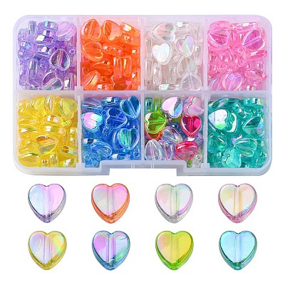320Pcs 8 Style Transparent Acrylic Beads TACR-YW0001-65-1
