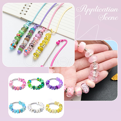 120Pcs Resin European Beads RPDL-PA0001-02-1