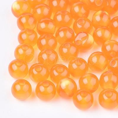Round Imitation Cat Eye Resin Beads RESI-R157-8mm-13-1