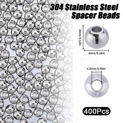 304 Stainless Steel Spacer Beads STAS-SC0006-87B-1