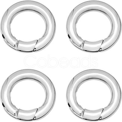 Unicraftale Ring Smooth 304 Stainless Steel Spring Gate Rings STAS-UN0007-25P-1