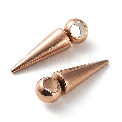 Ion Plating(IP) 201 Stainless Steel Pendants STAS-M323-28RG-1-1