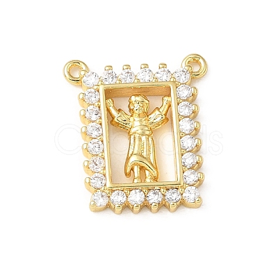 Religion Brass Micro Pave Cubic Zirconia Pendants KK-E799-02C-G-1