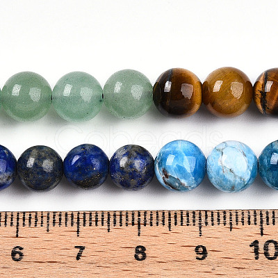Natural Seven Chakra Stone Beads Strands G-T140-8mm-13B-1