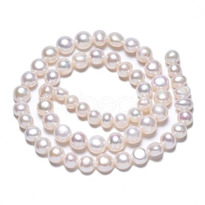 Natural Cultured Freshwater Pearl Beads Strands PEAR-N014-07B-1