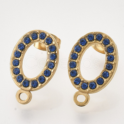 304 Stainless Steel Stud Earring Findings STAS-T052-03G-02-1