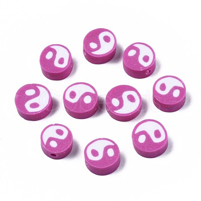 Handmade Polymer Clay Beads CLAY-T016-65J-1