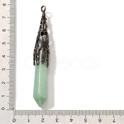 Natural Green Aventurine Pointed Big Pendants G-P560-02R-10-1