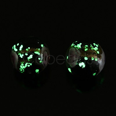 Luminous Handmade Gold Sand Lampwork Beads LAMP-T021-03J-1