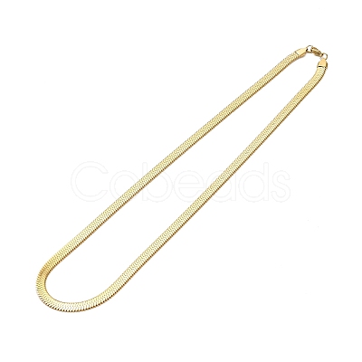Ion Plating(IP) 304 Stainless Steel Herringbone Chain Necklace for Men Women NJEW-E076-04E-G-1