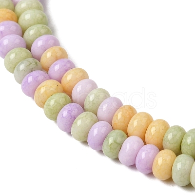 Cracked Opaque Glass Beads Strand GLAA-D306-A05-1