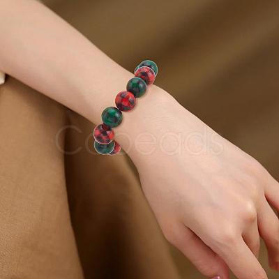 200Pcs 8 Styles Christmas Theme Wooden Beads WOOD-PA0001-09-1