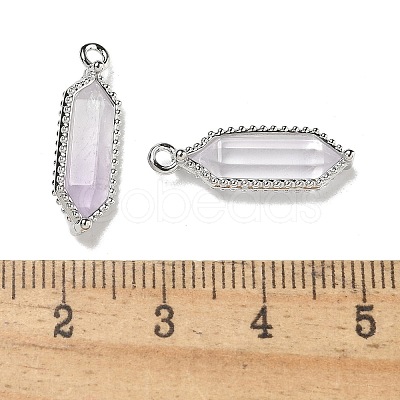 Natural Amethyst Faceted Double Terminal Pointed Pendants G-G181-05P-02-1