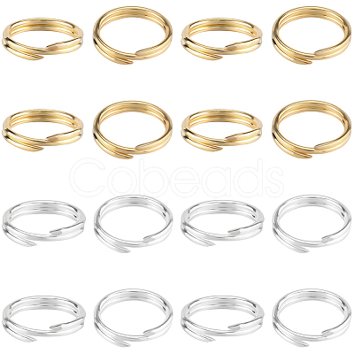 20Pcs 2 Colors 925 Sterling Silver Split Jump Rings STER-SC0001-41A-1