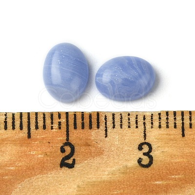 Synthetic Blue Lace Agate Cabochons G-A094-01B-40-1