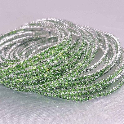 Brass Rhinestone Tennis Bracelets WG6EB7A-06-1